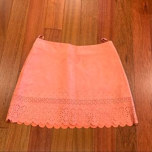 Suede mini shirt with cutouts size 3/4